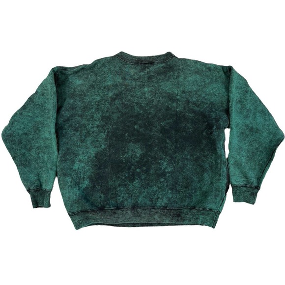 VTG Yesterday’s Snow Summit USA Green Tie Dye Crewneck Sweatshirt Size L - Picture 7 of 8